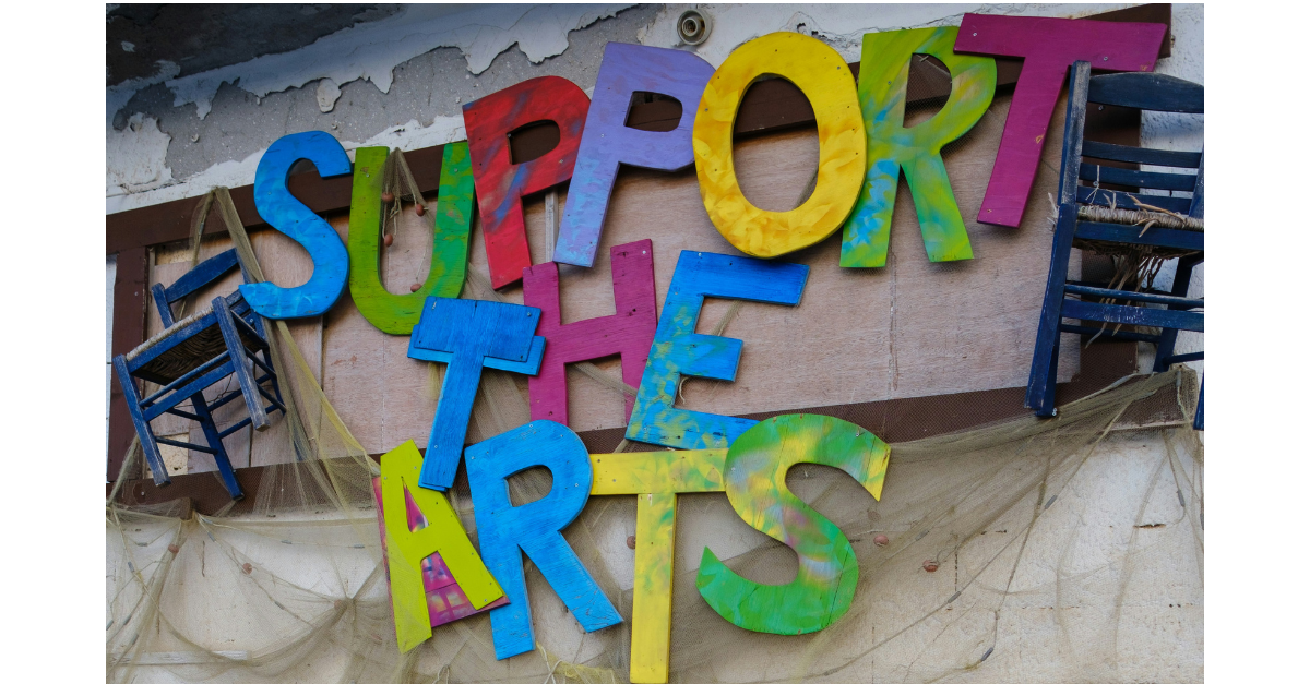 Wall art saying support the arts
